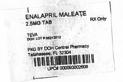 Enalapril Maleate Tablets Usp 2.5 mg Label (Enalapril Maleate 2.5mg)